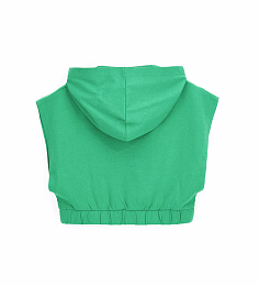 Футболка-кроп зеленая с капюшоном от бренда Original Marines Зеленый