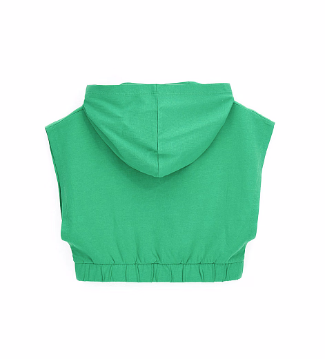 Футболка-кроп зеленая с капюшоном от бренда Original Marines Зеленый