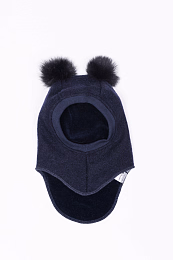 Шапка-шлем Double fur Navy от бренда Peppihat