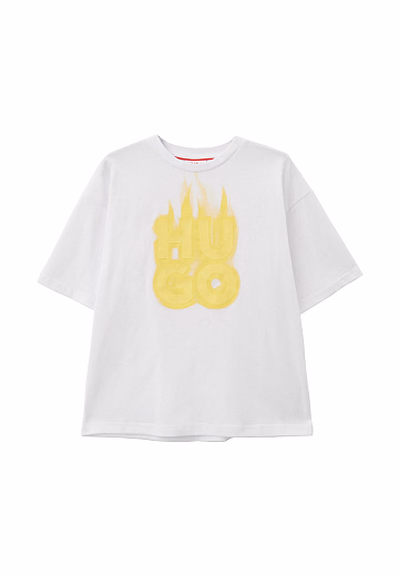 Футболка white LOGO yellow от бренда HUGO Белый