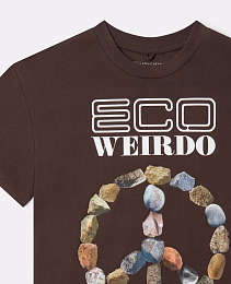 Футболка Brown Eco Weirdo от бренда Stella McCartney kids Коричневый