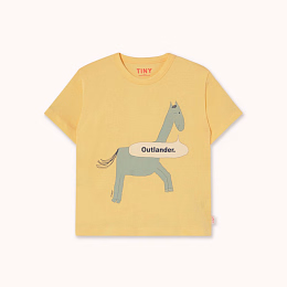 Футболка HORSE GRAPHIC от бренда Tinycottons Желтый/синий