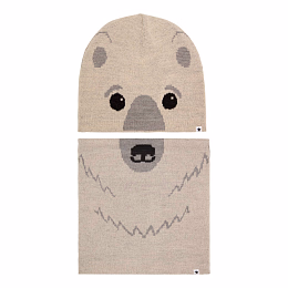Шапка и снуд Kleo Snow melange Bear от бренда MOLO