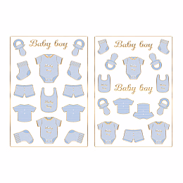 Наклейки Baby Boy 30 шт от бренда Tim & Puce Factory