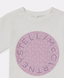 Футболка Milk Logo Graphic от бренда Stella McCartney kids Молочный