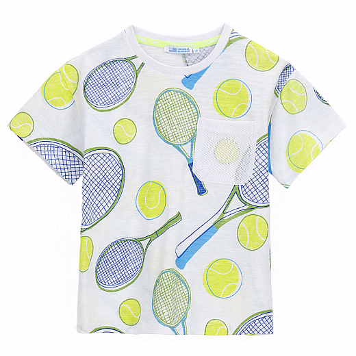 Футболка с принтом ракеток от бренда Original Marines Белый