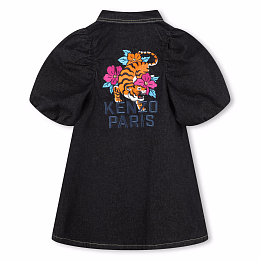 Платье "K" с принтом Tiger and flowers на спине от бренда Kenzo