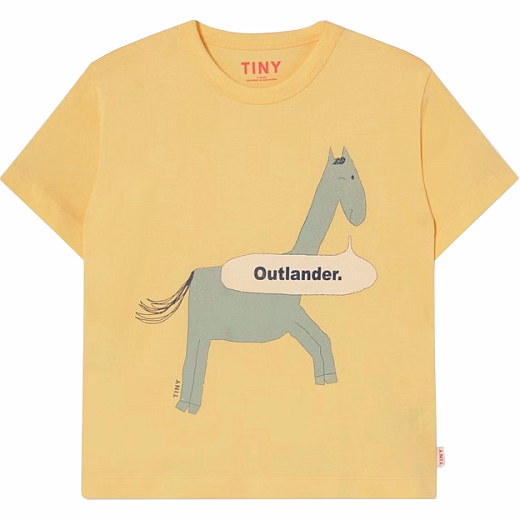 Футболка HORSE GRAPHIC от бренда Tinycottons Синий Желтый