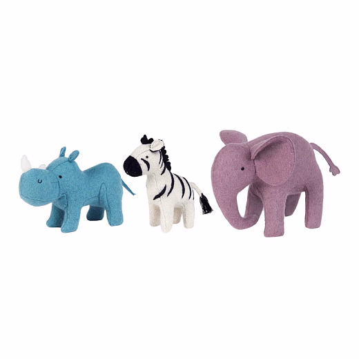 Мягкие игрушки Африканские животные в подарочной коробке от бренда Olli Ella