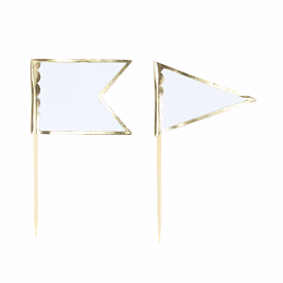 Шпажки Белый с золотом 10 шт от бренда Tim & Puce Factory