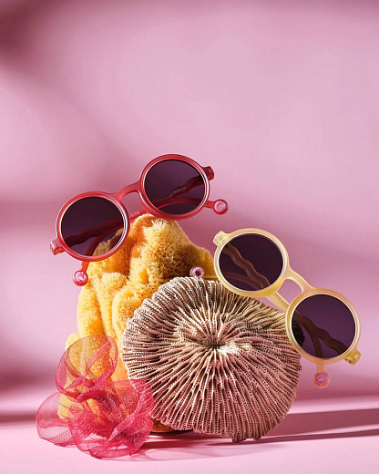Очки JUNIOR Oval Sunglasses-Coral Reef-Sun coral от бренда Olivio and Co