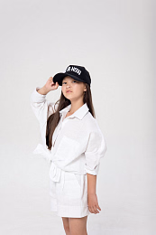Рубашка LEN GIRL белого цвета от бренда Liqlo