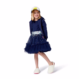 Платье Navy с деталью в пайетках от бренда Billieblush