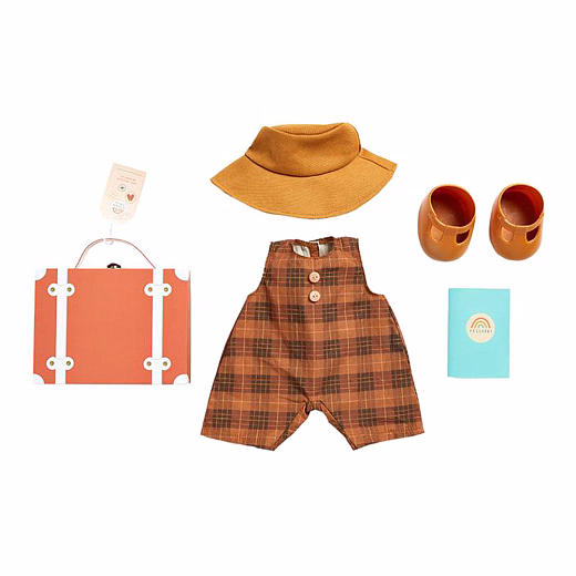 Одежда для кукол Dinkums Travel Togs Set - Apricot от бренда Olli Ella
