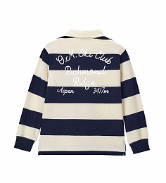 Поло молочного цвета в полоску от бренда Original Marines