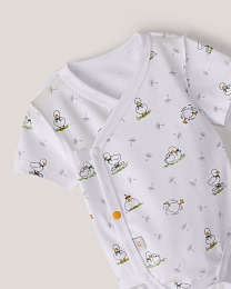 Набор боди кимоно 3 шт в зеленом цвете и с принтом от бренда Anna Leon