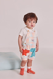 Боди и полукомбинезон в разноцветную клетку от бренда Boboli