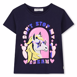 Футболка Horse от бренда Billieblush Темно-синий