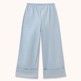 Штаны с подворотом гоубого цвета от бренда Tinycottons