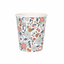 Стаканчики Цветы и золото 8 шт от бренда Tim & Puce Factory