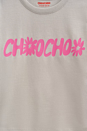 Футболка-кроп ChooChoo от бренда CHOOCHOO Серый