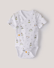 Набор боди кимоно 3 шт в зеленом цвете и с принтом от бренда Anna Leon