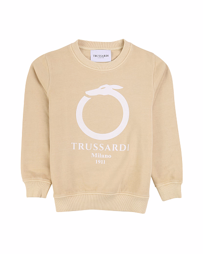 Свитшот бежевого цвета от бренда Trussardi