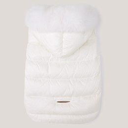 Конверт White с опушкой из натурального меха от бренда Anna Leon