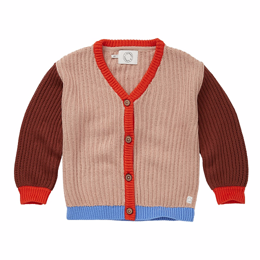 Кардиган с коричневыми рукавами от бренда Sproet & Sprout