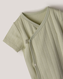 Набор боди кимоно из фактурной ткани в зеленом и розовом цвете от бренда Anna Leon