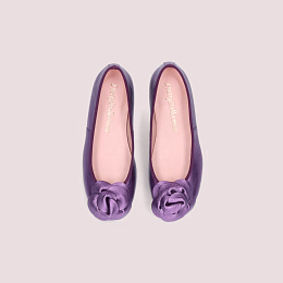 Балетки фиолетовые с цветком от бренда PRETTY BALLERINAS