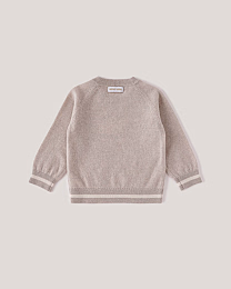 Джемпер и джоггеры бежевого цвета с принтом лошадки от бренда Anna Leon