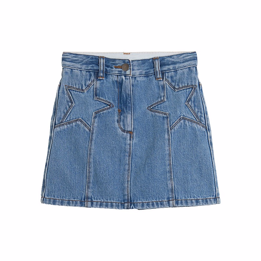 Юбка со звездами синего цвета от бренда Stella McCartney kids