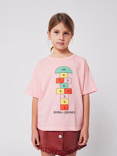Футболка Hopscotch от бренда Bobo Choses Розовый