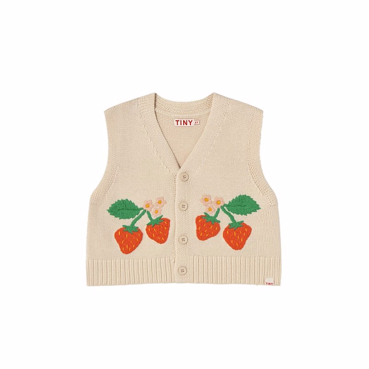 Жилетка STRAWBERRIES от бренда Tinycottons