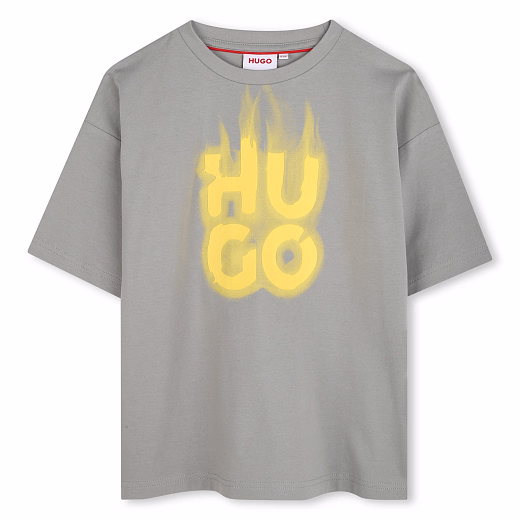 Футболка Grey LOGO yellow от бренда HUGO Серый