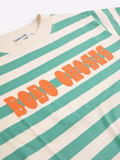 Футболка BC Modern striped от бренда Bobo Choses Молочный Зеленый