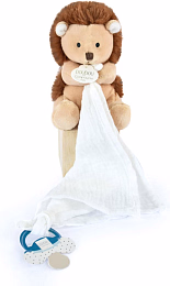 Игрушка Ежик – комфортер и держатель для пустышки в подарочной коробке от бренда Doudou et Compagnie