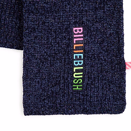 Шарф Navy с неоновой надписью от бренда Billieblush