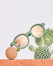 Очки TODDLER Round Sunglasses-Classic Olivio-Cactus Green от бренда Olivio and Co