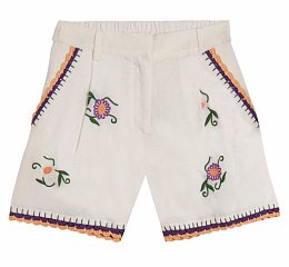Шорты с вышитыми цветами от бренда Stella McCartney kids