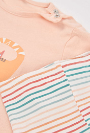 Лонгслив Cats и легинсы в полоску от бренда Boboli