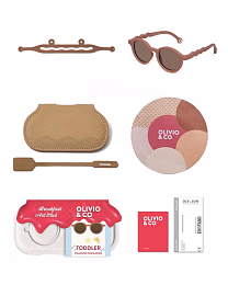 Очки TODDLER Oval Sunglasses-Gelato Summer-Chocolate от бренда Olivio and Co