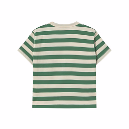 Футболка STRIPES GREEN от бренда Tinycottons Зеленый Молочный