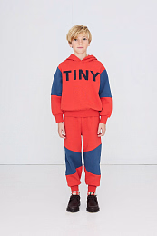 Джоггеры COLOR BLOCK Dark red от бренда Tinycottons