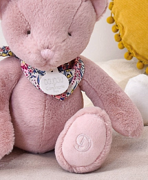 Мишка розового цвета, 25 см от бренда Doudou et Compagnie