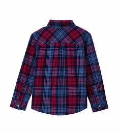 Рубашка синяя в красную клетку от бренда Original Marines