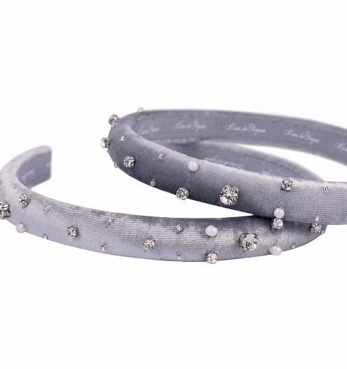 Ободок «Воспоминание 2.0» серо-голубой от бренда Kosa do Poyasa