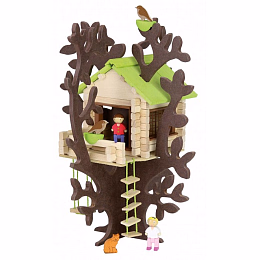 Конструктор из дерева Домик на дереве от бренда Jeujura