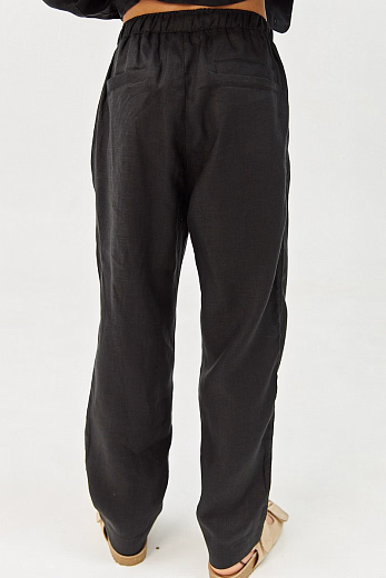 Штаны LINEN Black от бренда Liqlo